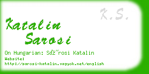 katalin sarosi business card